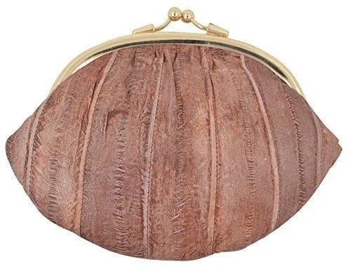 New Waterproof Eel Skin Large Double Coin Change Purse Wallet by Marshal