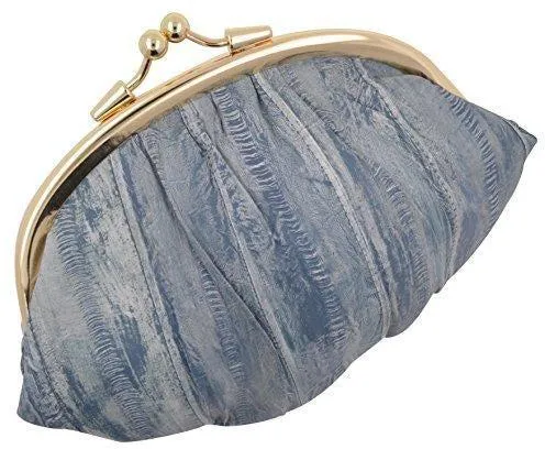 New Waterproof Eel Skin Large Double Coin Change Purse Wallet by Marshal