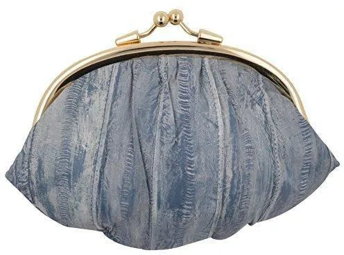 New Waterproof Eel Skin Large Double Coin Change Purse Wallet by Marshal