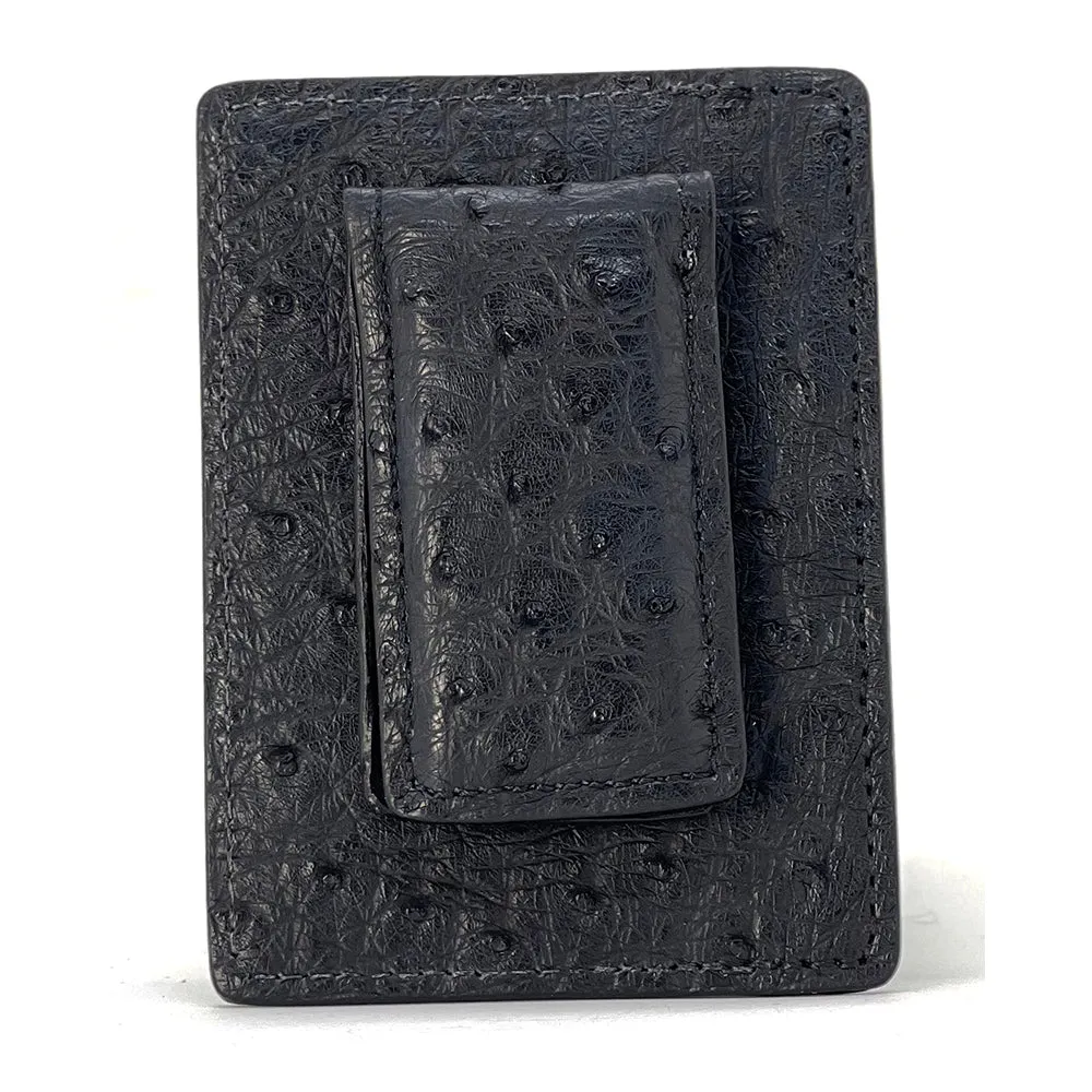 Ostrich Sport Clip Front Wallet