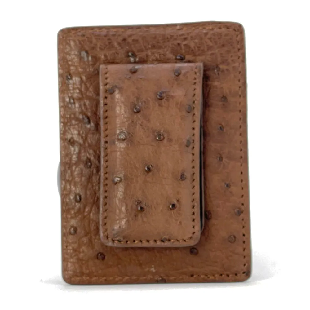 Ostrich Sport Clip Front Wallet