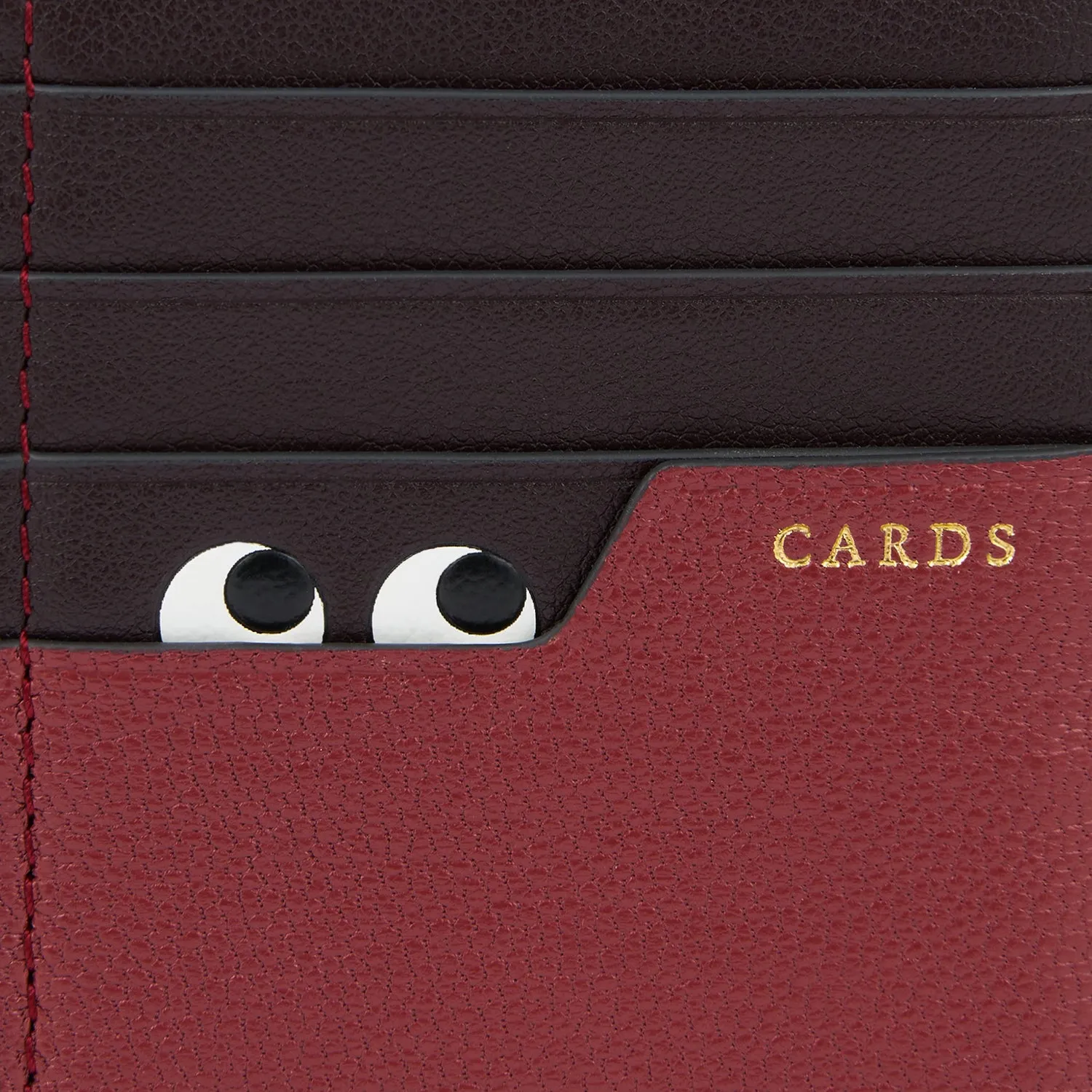 Peeping Eyes Zip Card Case