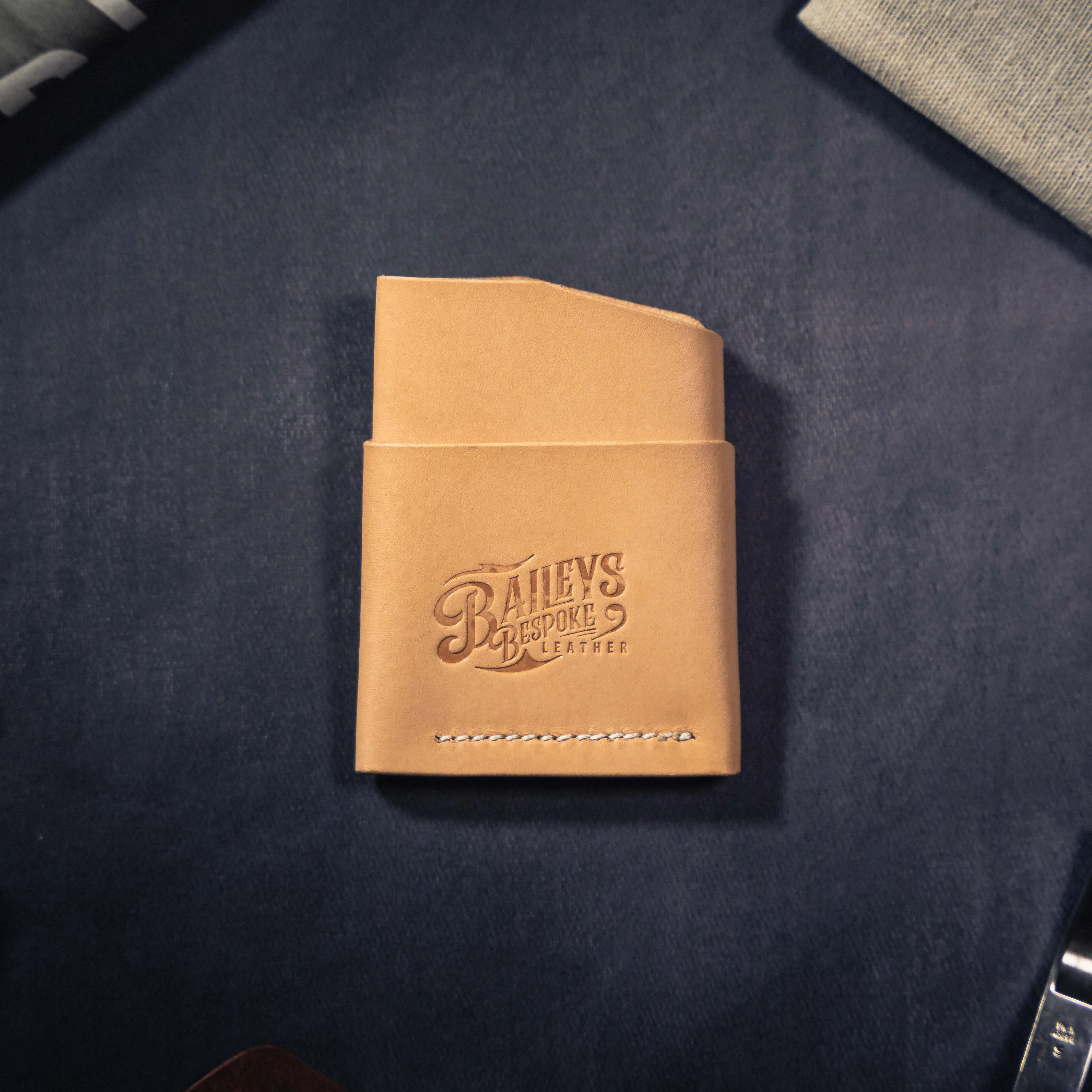 Pembrook 'Sleeve' Leather Cardholder - Natural Veg Tan  (Samples & Seconds)