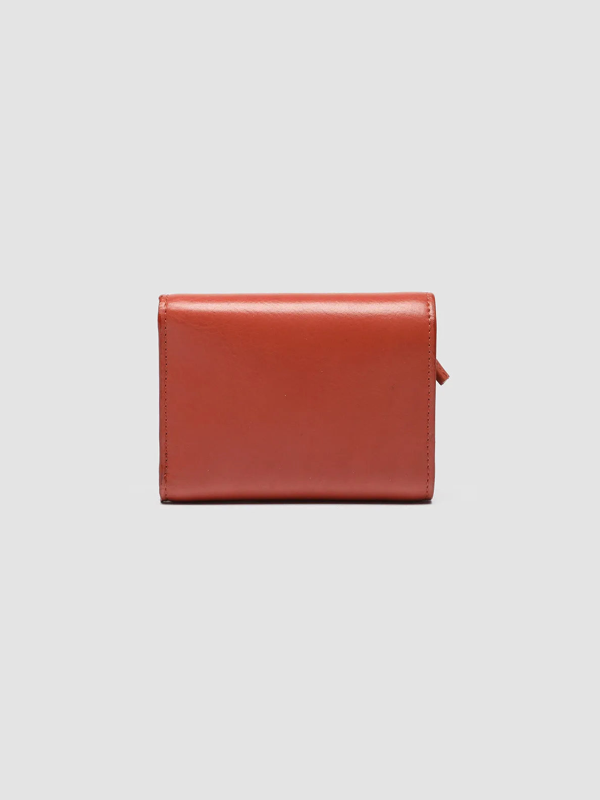 POCHE 10 - Red Nappa Leather Trifold Wallet