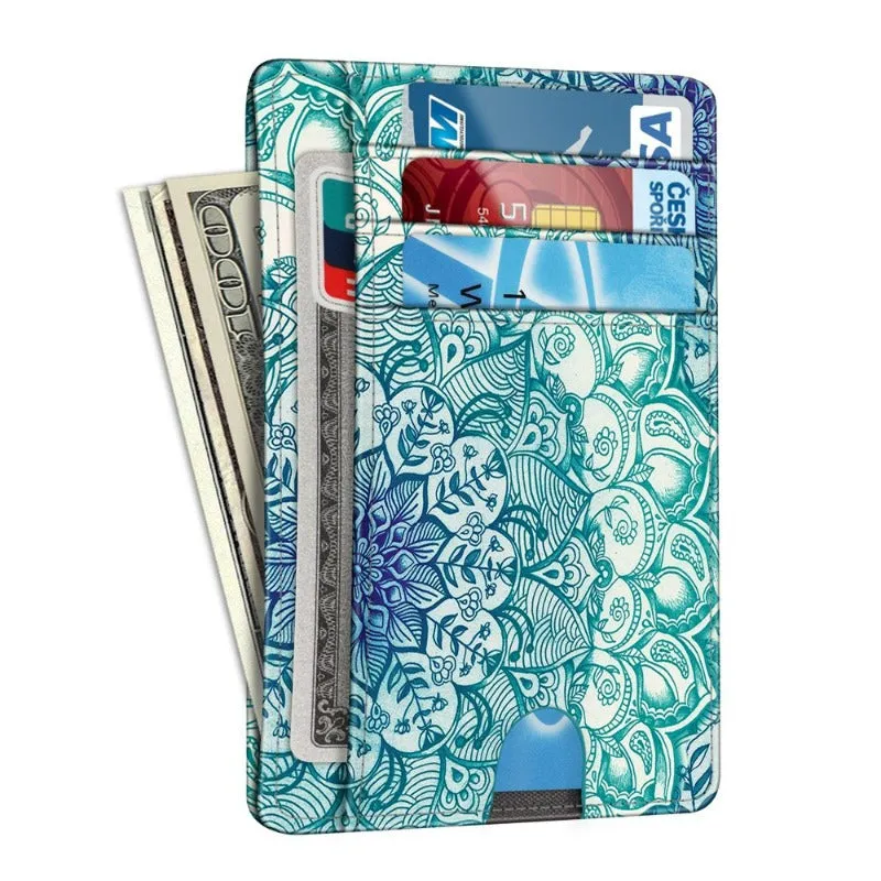 RFID Credit Card Holder Minimalist Card Cases & Money Organizers Front Pocket Wallet for Men & Women