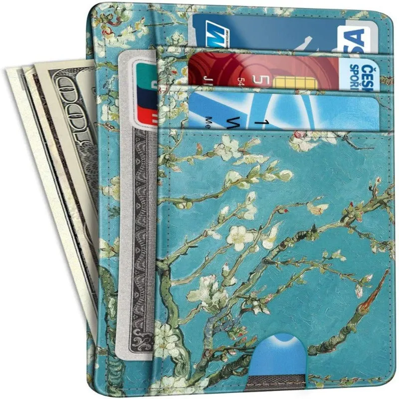 RFID Credit Card Holder Minimalist Card Cases & Money Organizers Front Pocket Wallet for Men & Women