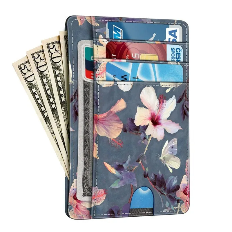 RFID Credit Card Holder Minimalist Card Cases & Money Organizers Front Pocket Wallet for Men & Women