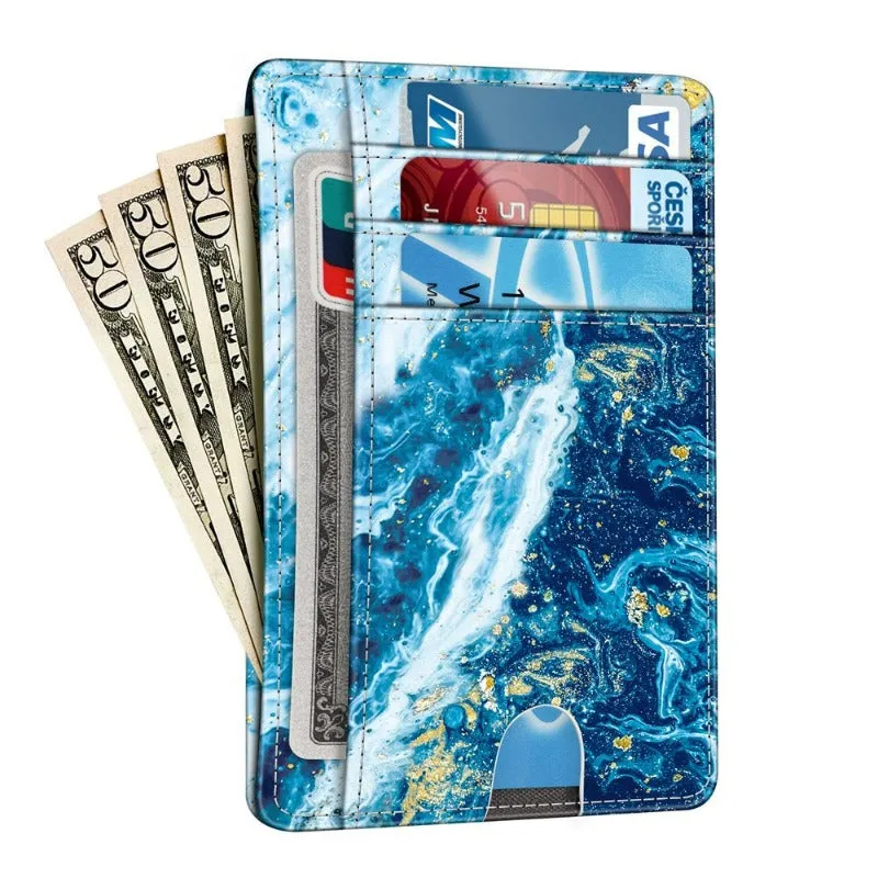 RFID Credit Card Holder Minimalist Card Cases & Money Organizers Front Pocket Wallet for Men & Women