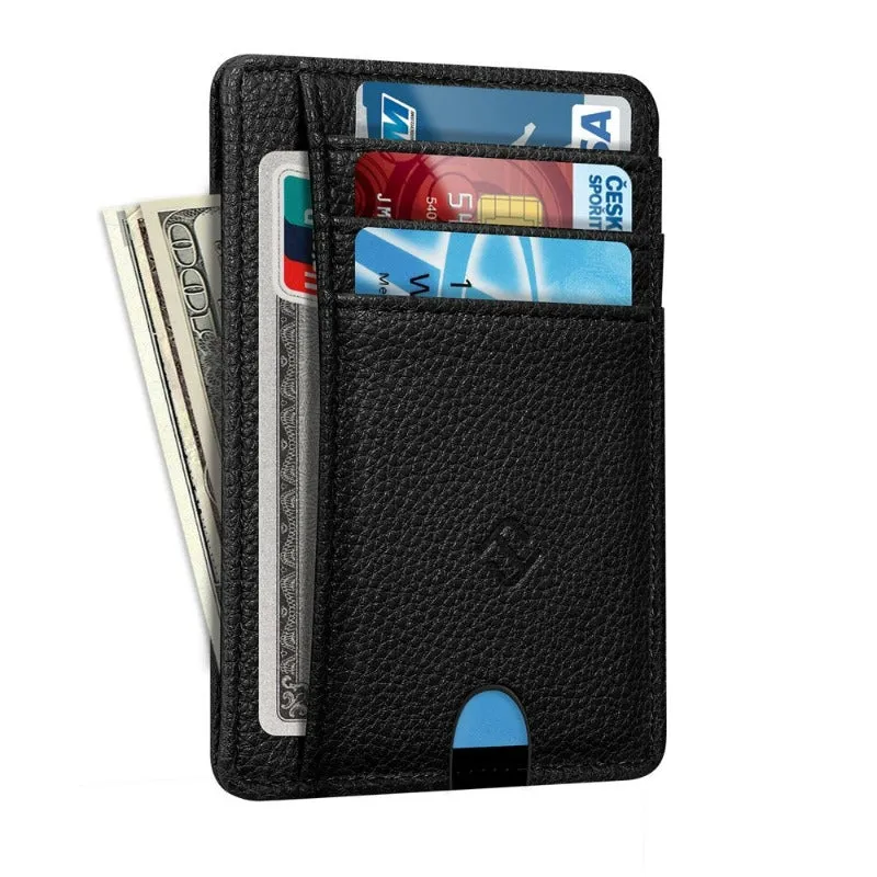 RFID Credit Card Holder Minimalist Card Cases & Money Organizers Front Pocket Wallet for Men & Women