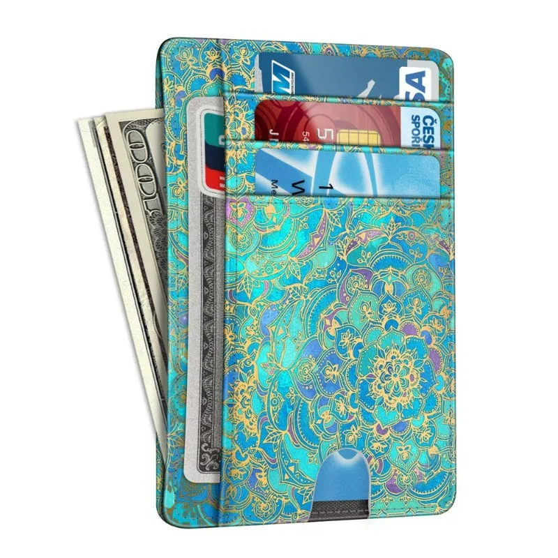 RFID Credit Card Holder Minimalist Card Cases & Money Organizers Front Pocket Wallet for Men & Women