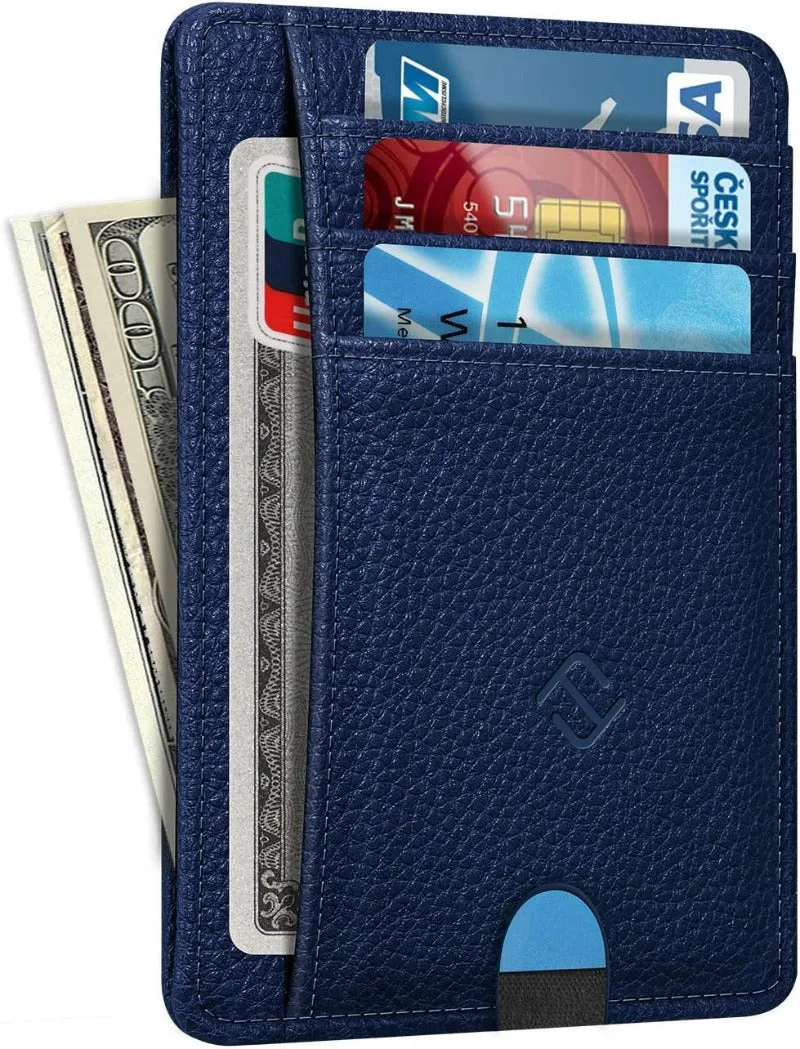 RFID Credit Card Holder Minimalist Card Cases & Money Organizers Front Pocket Wallet for Men & Women