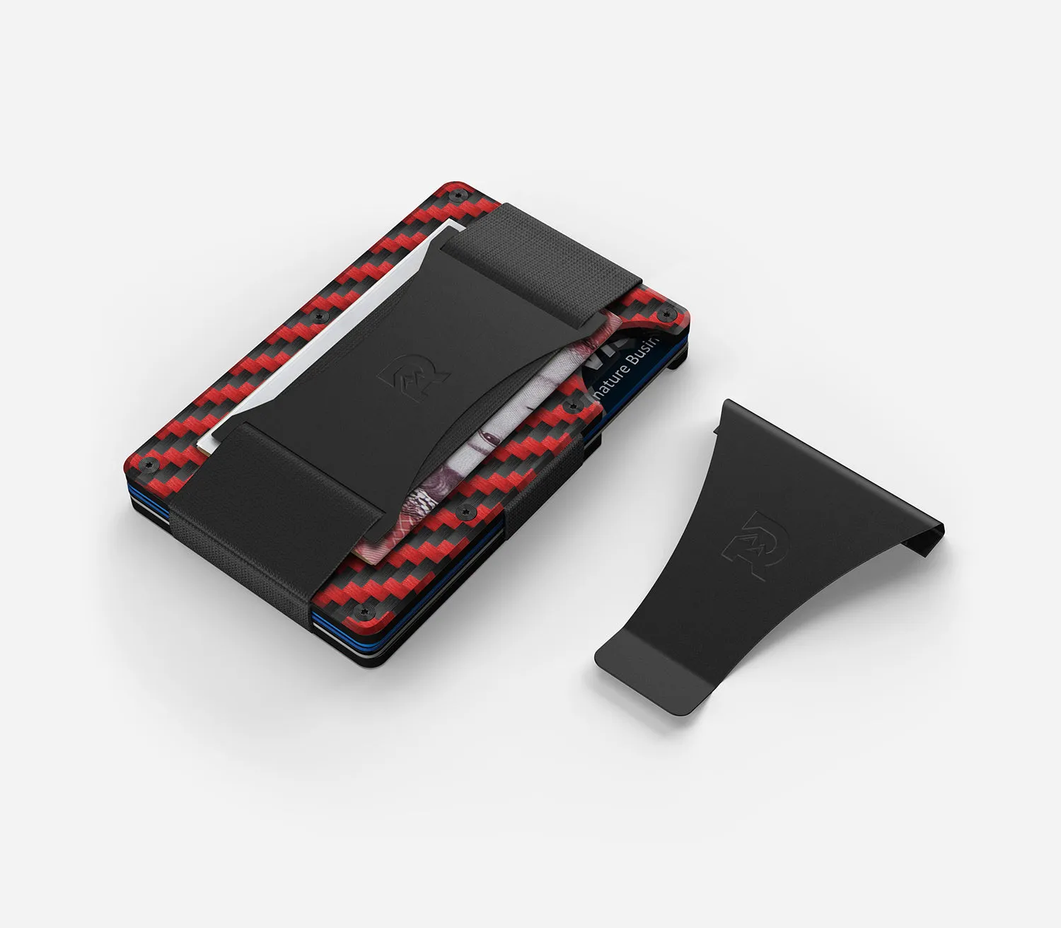 Ridge Wallet - Red Carbon 3k