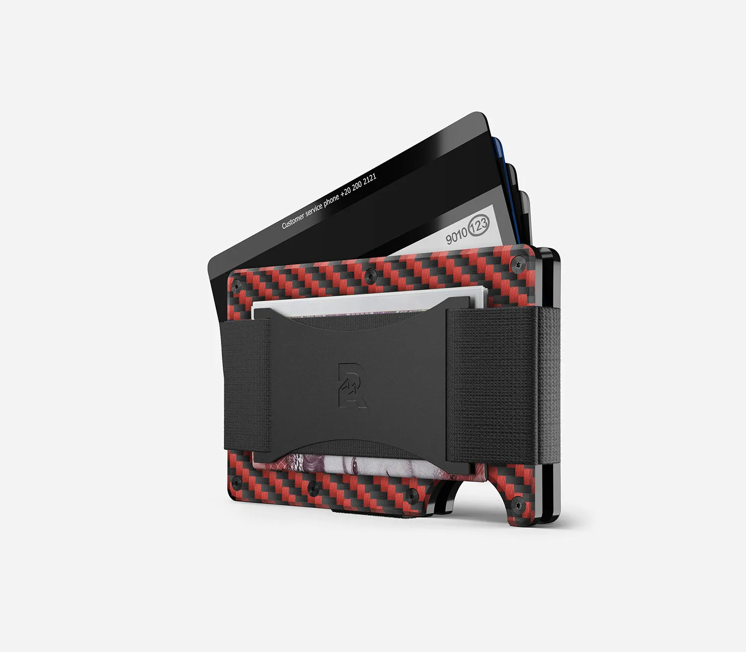 Ridge Wallet - Red Carbon 3k