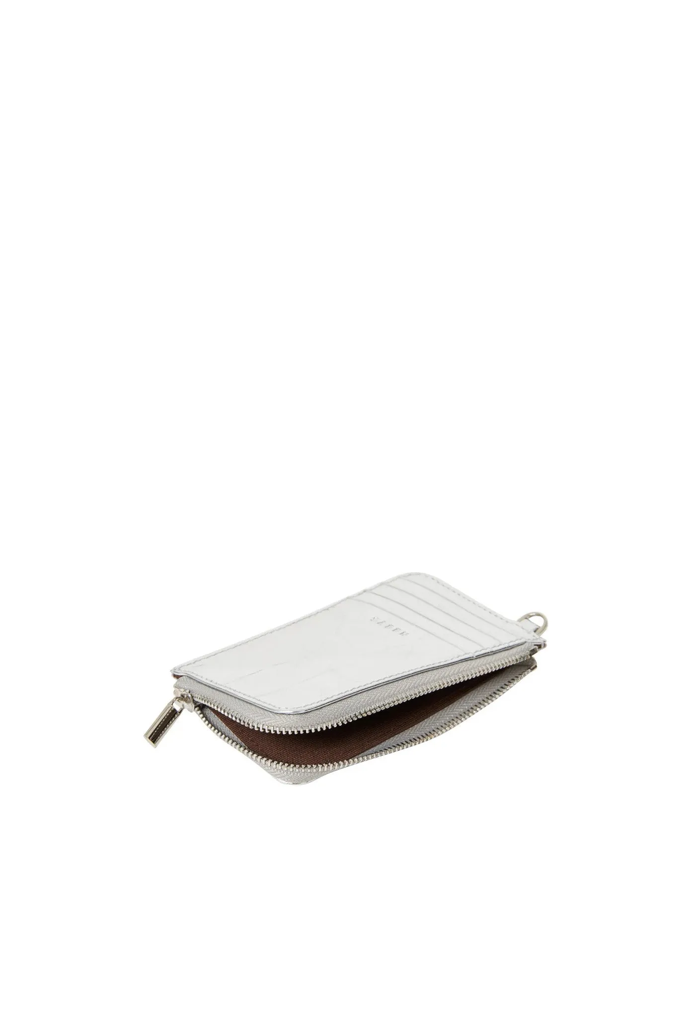 Saben - Winona Card Holder, Silver Crinkle