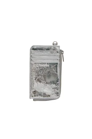 Saben - Winona Card Holder, Silver Crinkle