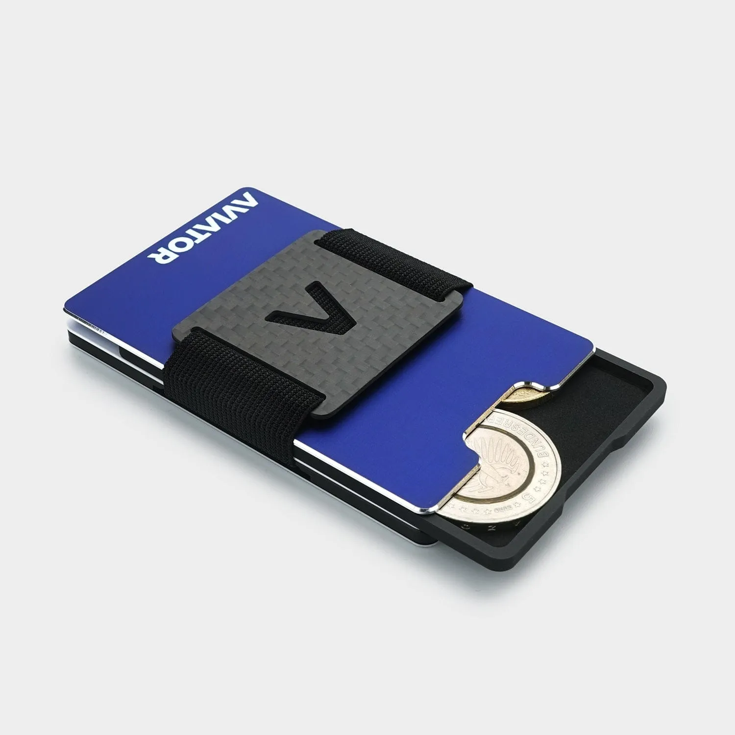 Sapphire Blue Aluminum Minimalist Wallet