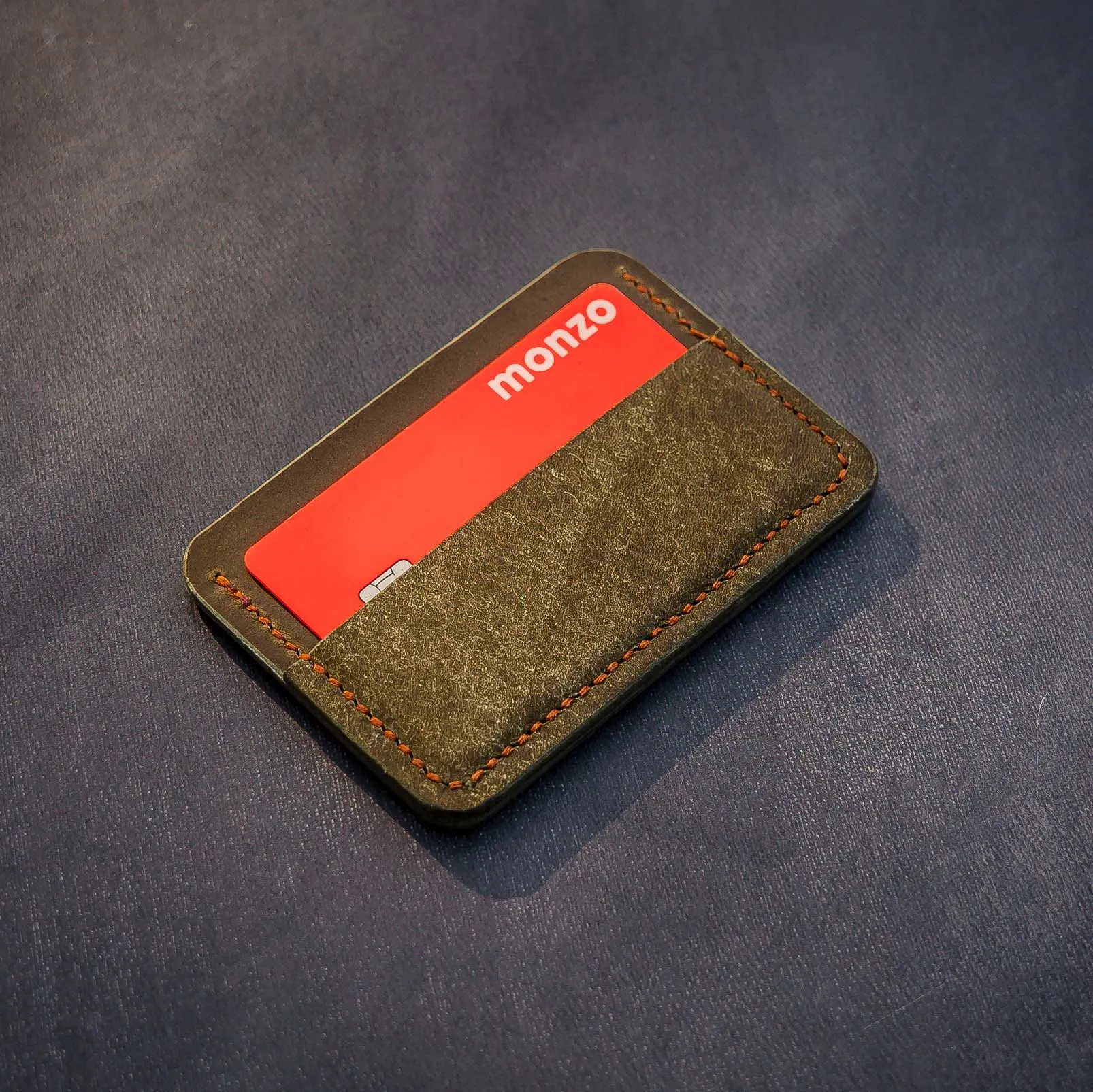 'SlimJim' Leather Travel Card Holder - Green