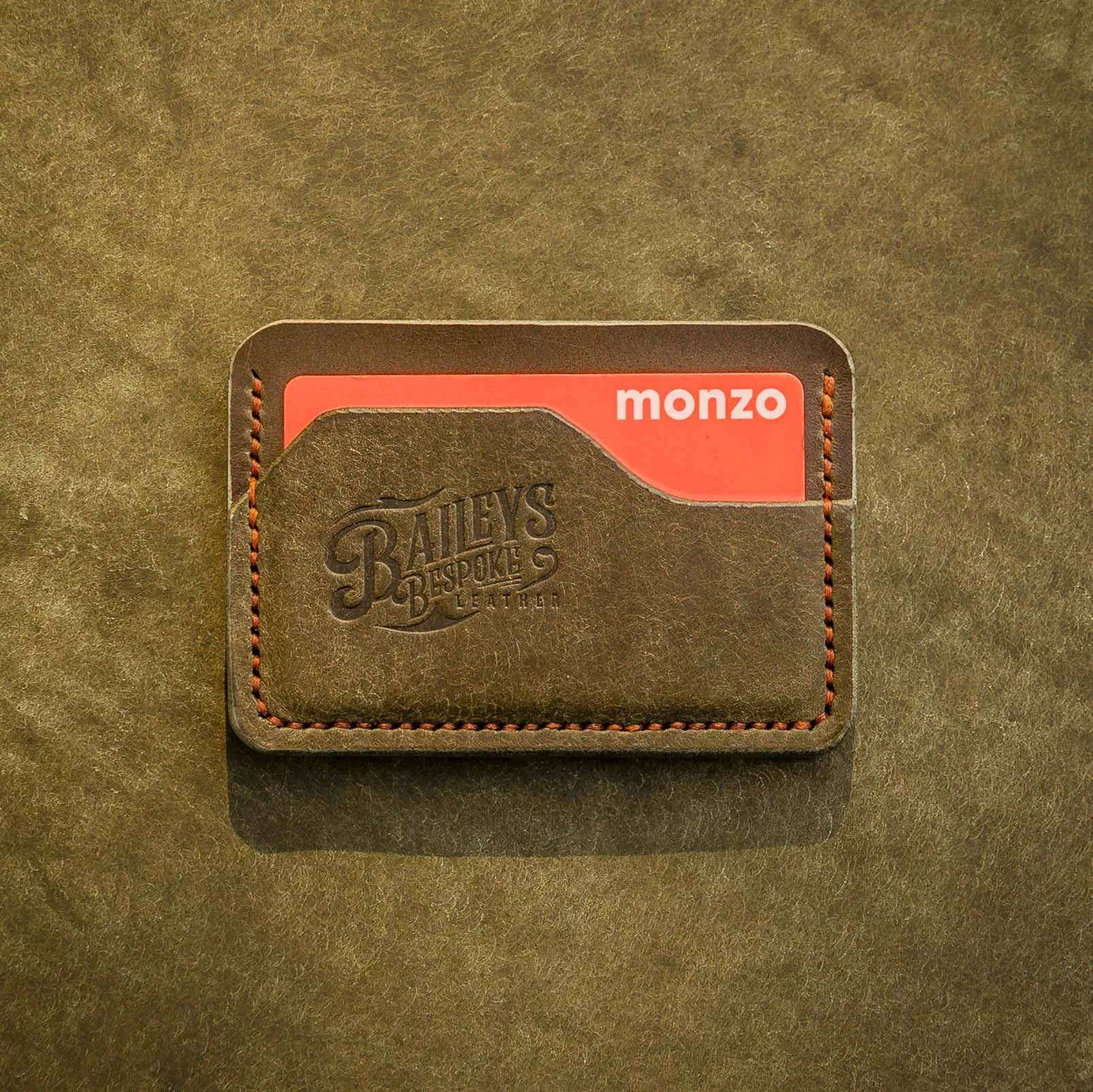 'SlimJim' Leather Travel Card Holder - Green