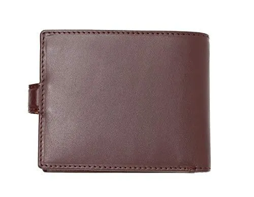 STARHIDE Mens RFID Blocking Real Leather Slim Wallet 1100 Brown