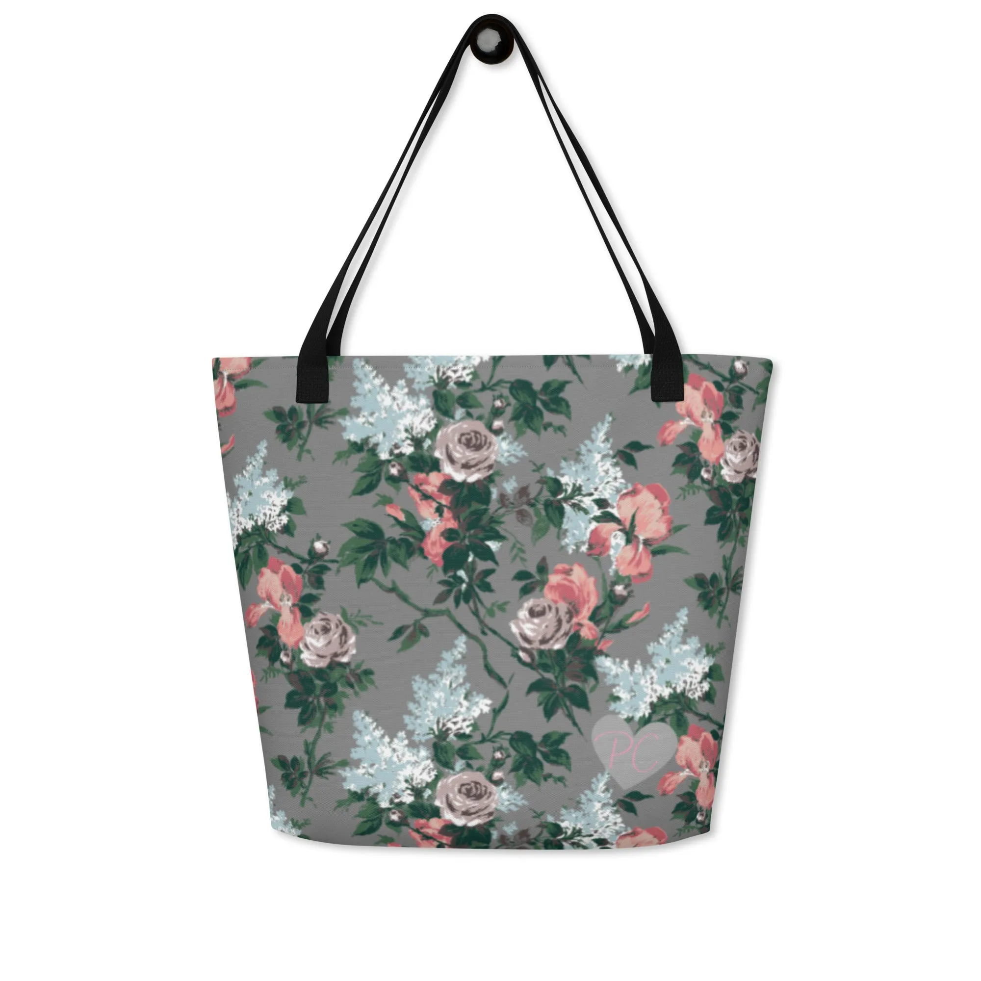 Sunny Days Large Shopper Tote Bag in J'Adore Paris Bella Roses Print | Pinup Couture