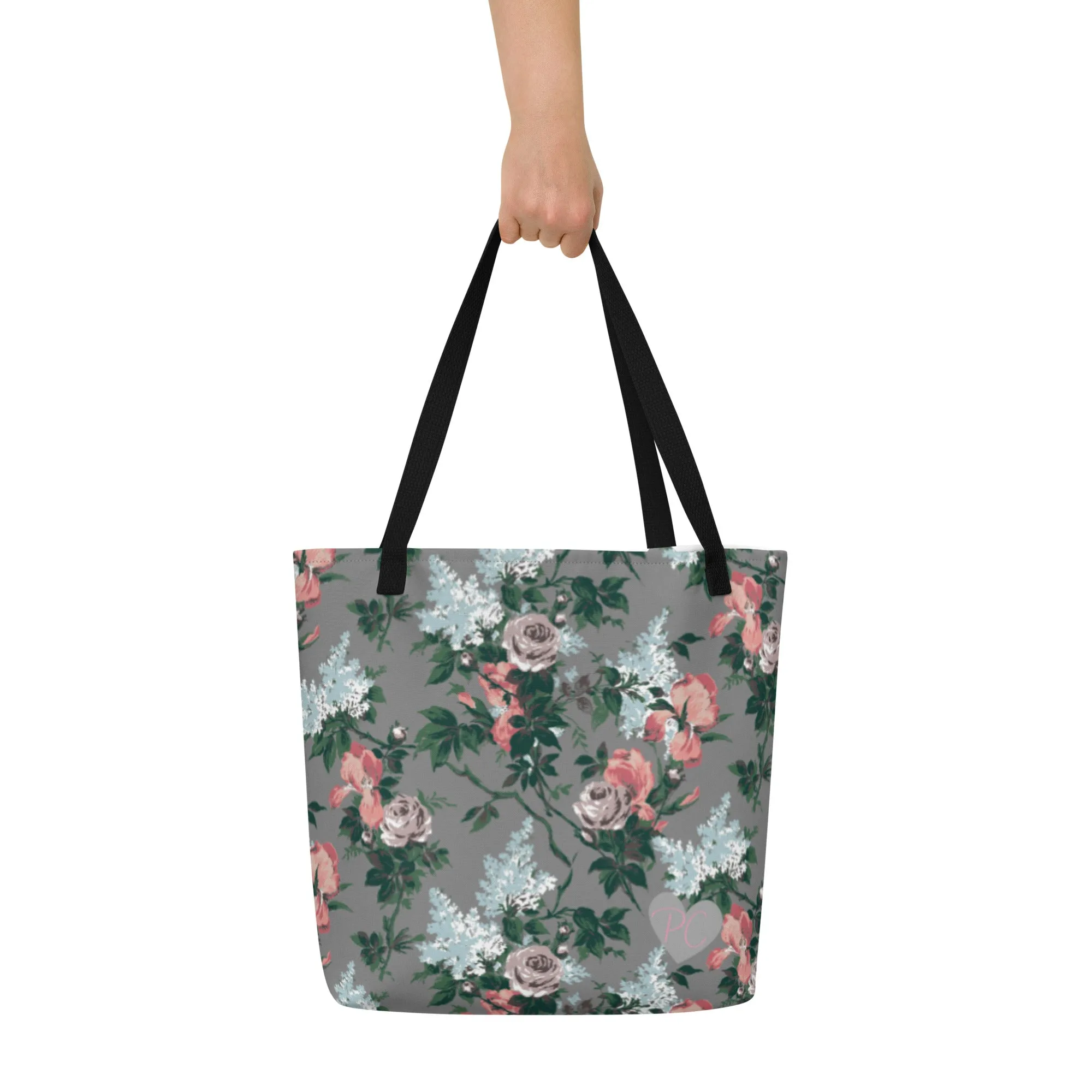 Sunny Days Large Shopper Tote Bag in J'Adore Paris Bella Roses Print | Pinup Couture