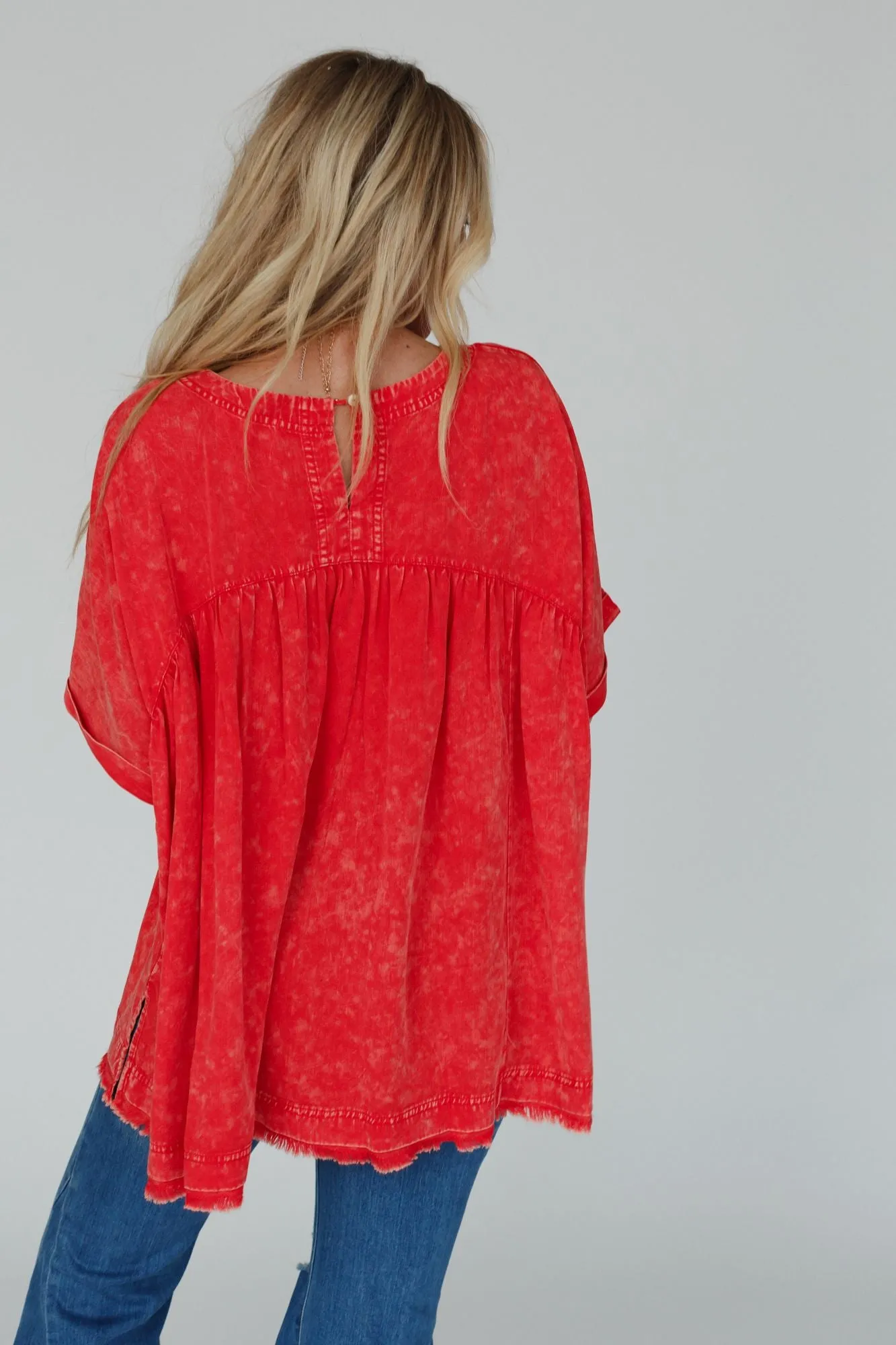 The Good Life Oversized Top - Red