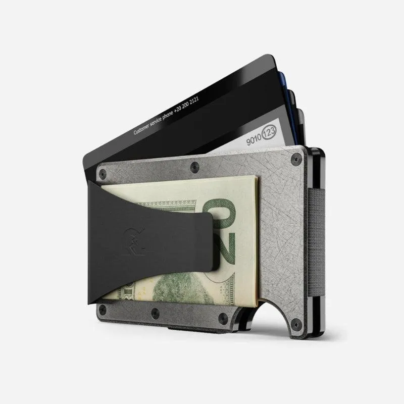 Titanium Stonewashed Minimalist Wallet - Money Clip