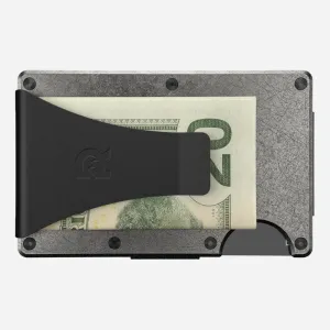 Titanium Stonewashed Minimalist Wallet - Money Clip