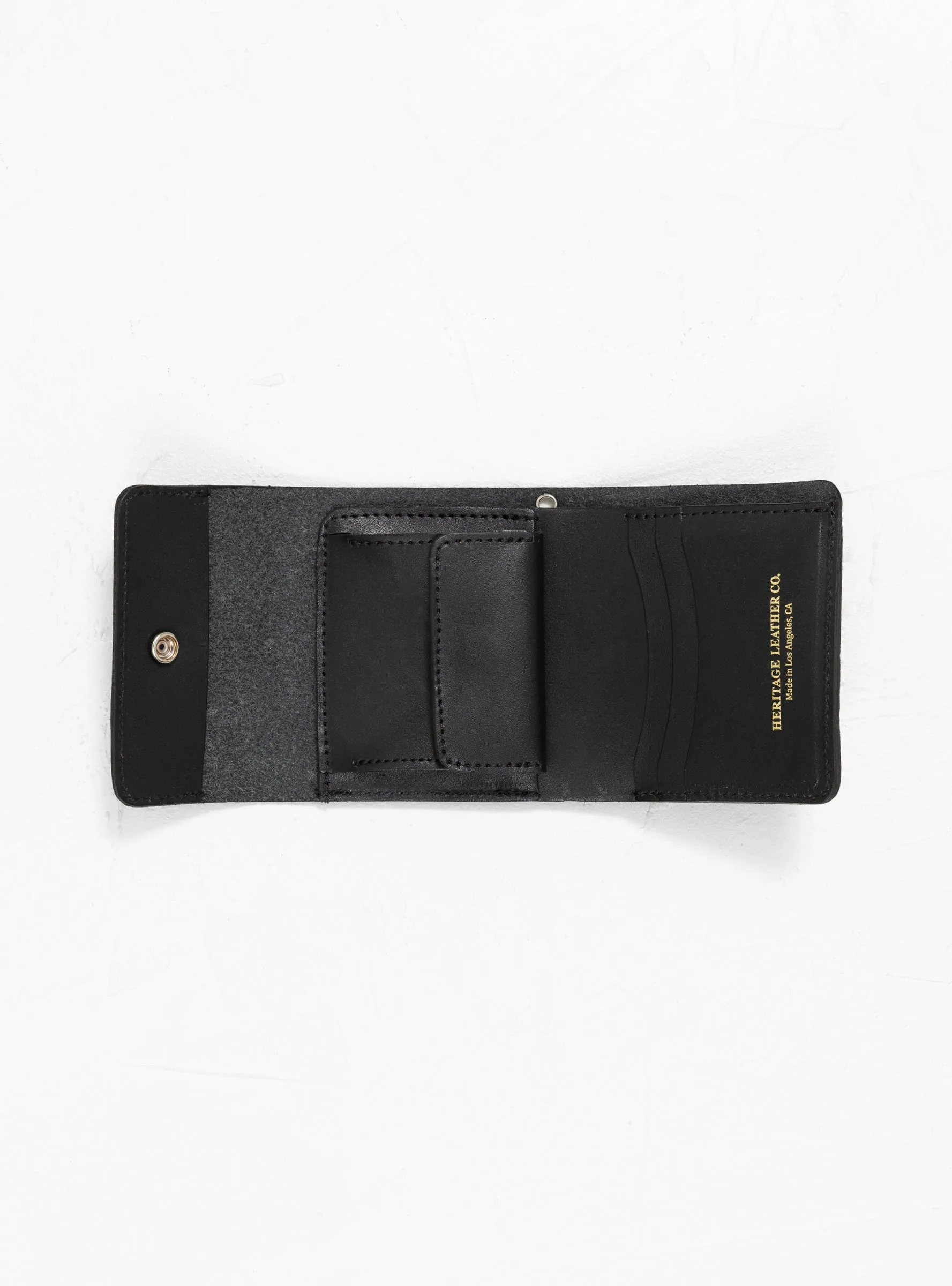 Tri-Fold Latigo Leather Wallet Black