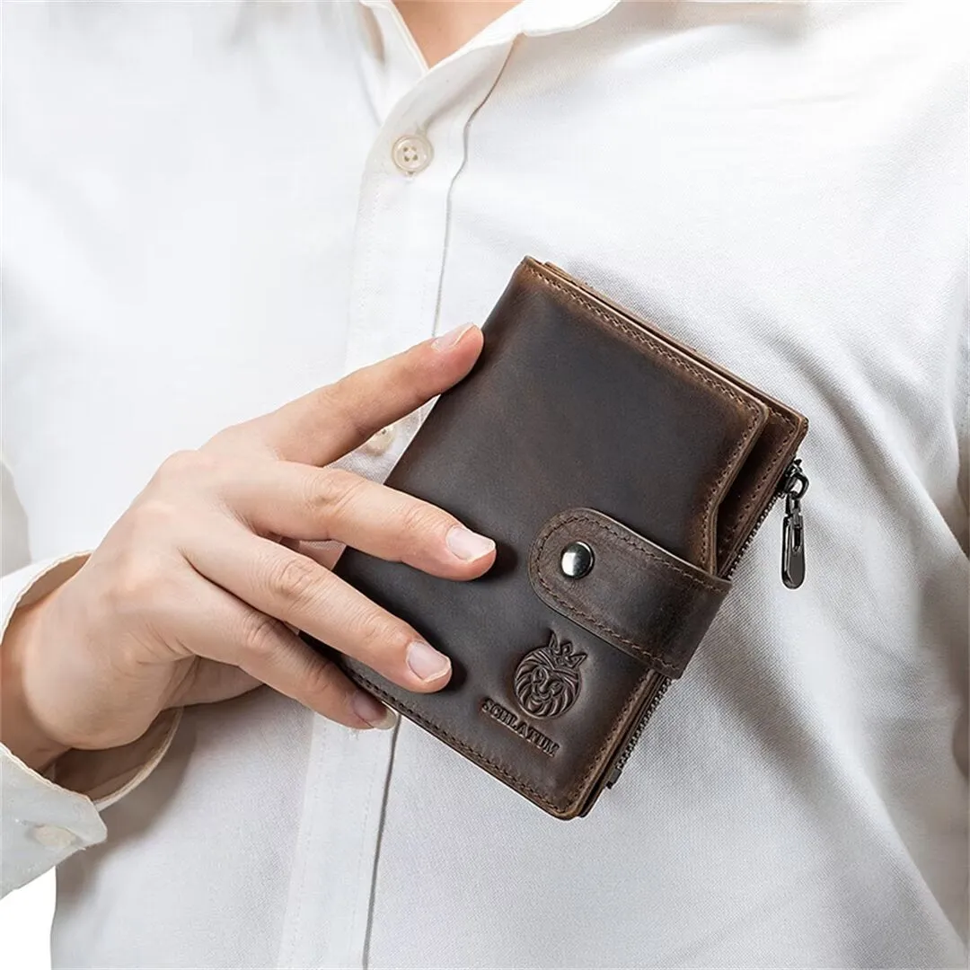 Ultra-Slim Signature Leather Wallet