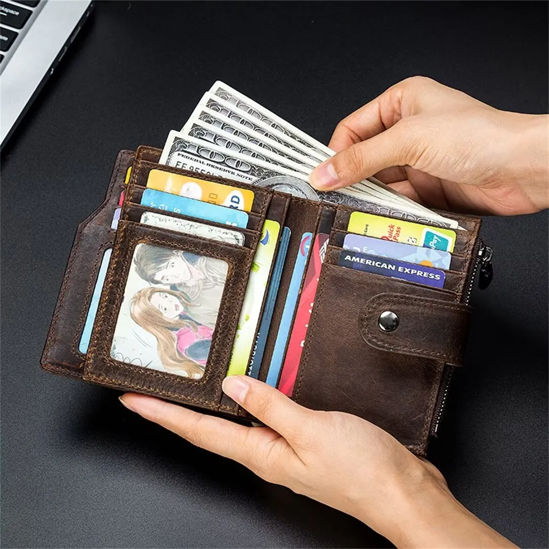 Ultra-Slim Signature Leather Wallet