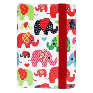 Universal Tablet Case - Multicolored Elephants