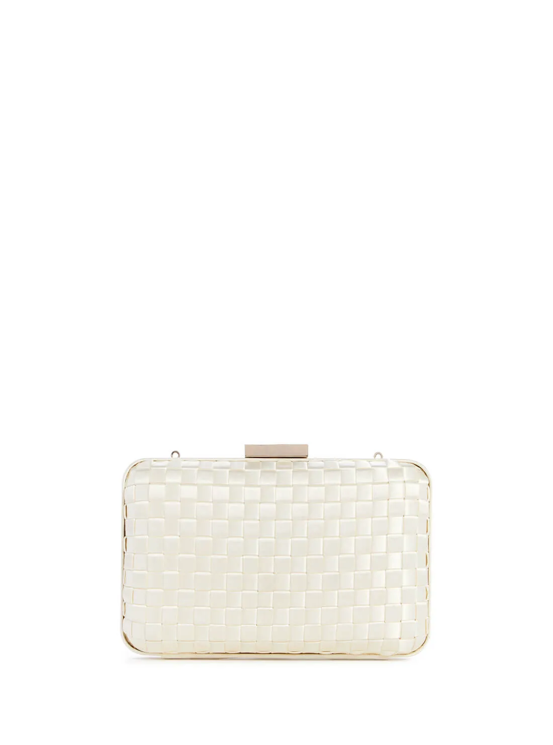 White Twiller Minaudiere Clutch Bag