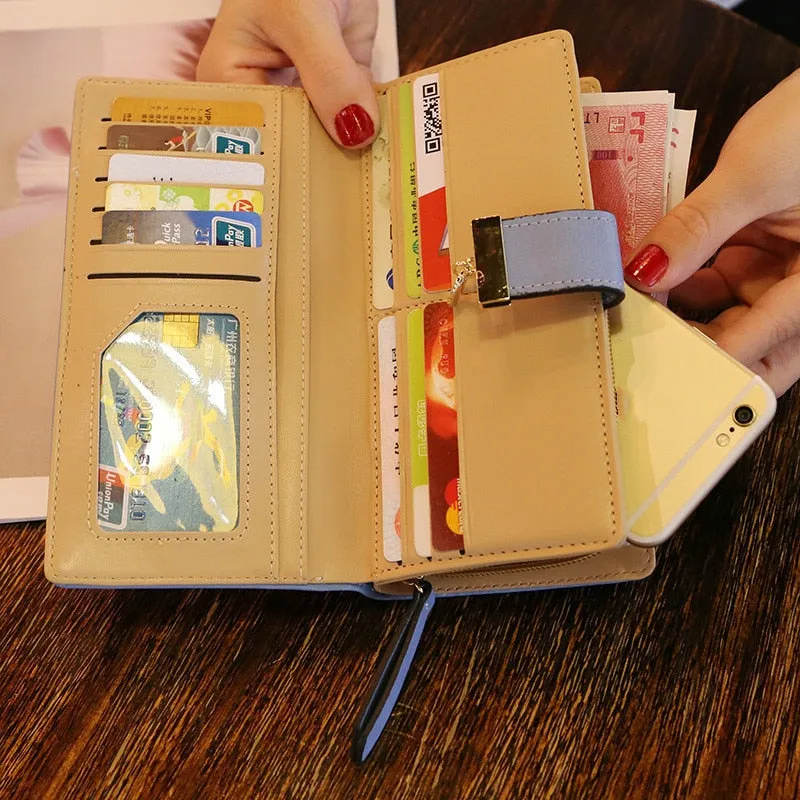 Women's Hollow Golden Leaves Wallet Clutch