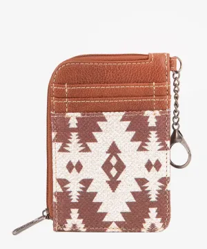 Wrangler Light Coffee Aztec Print Card Case